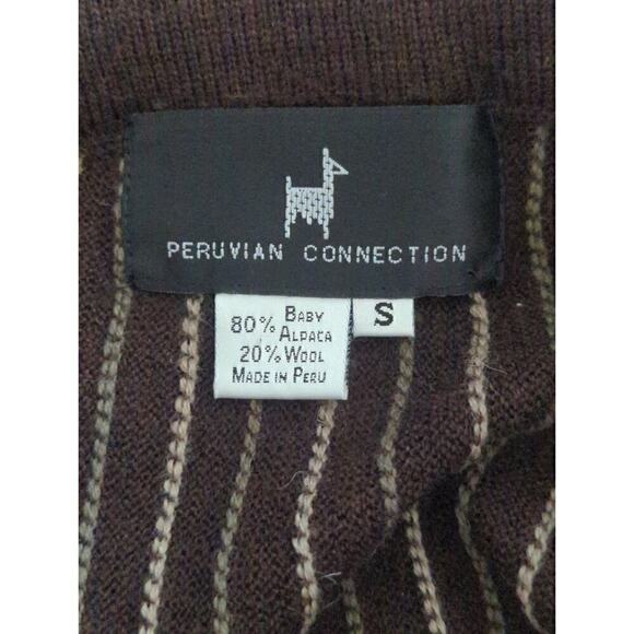 Peruvian Connection Womens Pinstripe Alpaca Wool Blend  Pencil Skirt Brown Small - Picture 6 of 6